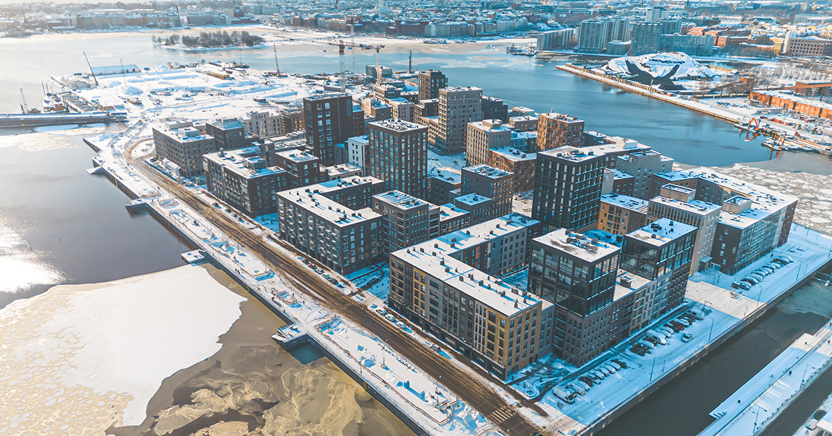 Kuva. Aallonhalkoja dronella kuvattuna 14.2.2023.